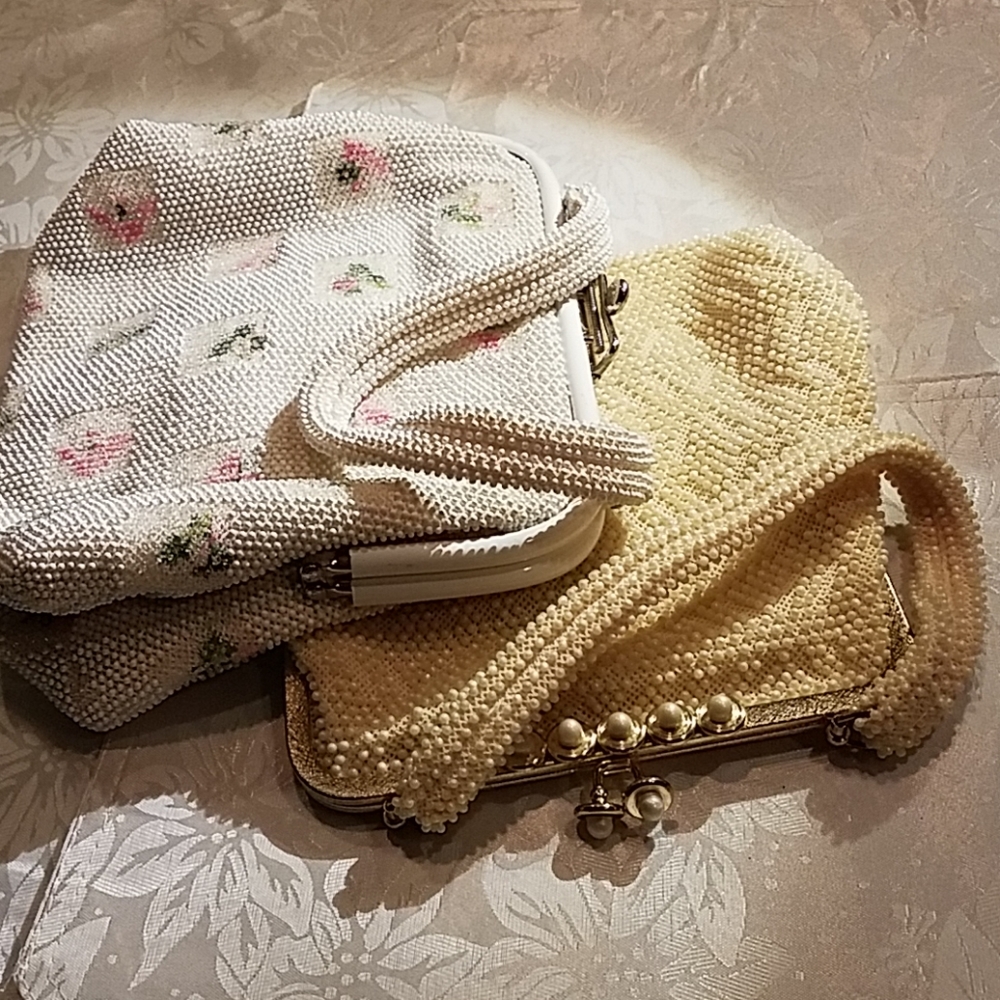 2 vintage beaded purses